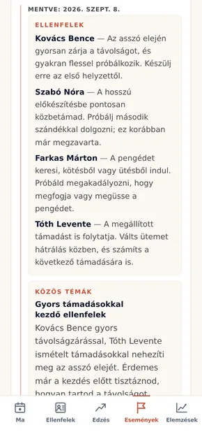 Mentett MI-versenyfelkészítő: rövid taktikai javaslat minden várható ellenfélhez, közös szempont és egy emlékeztető a verseny előttre.