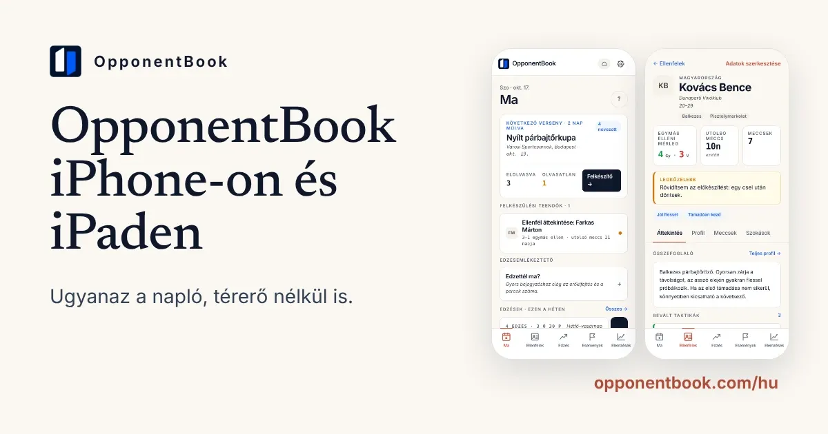Megjelent az OpponentBook iPhone-ra és iPadre